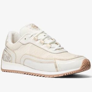 NEW MICHAEL KORS Byrdie Mixed-Media Trainer – Women's Size 8 Low-Top Sneaker